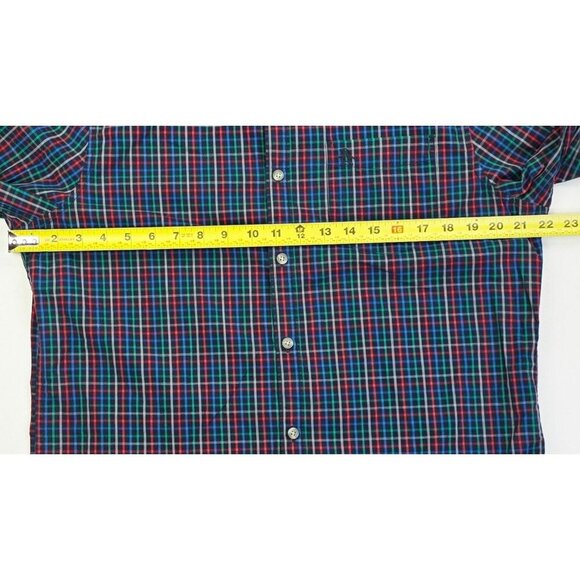 Penguin Heritage Slim Fit Large Mens Black Multi Check Embroidered Logo Shirt - Picture 3 of 9